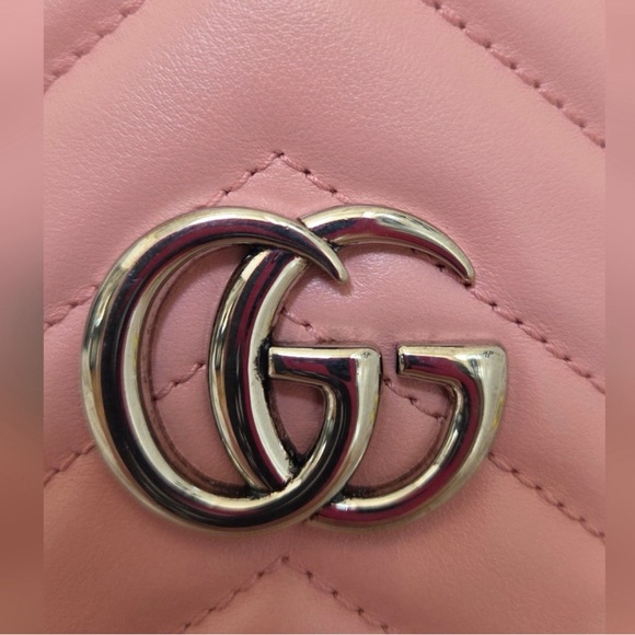 EUC- Gucci Pink Marmont Mini Bucket Bag  💕 - Picture 5 of 13